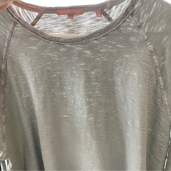 Leonard Frisbie Long Sleeve Tee Shirt Mens Size XL Green Raglan Wide Crewneck - Picture 7 of 10